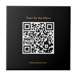 Scan for the Menu Stylish QR Code Ceramic Tile Fliese