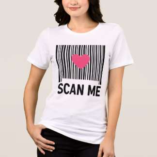 Scan Me - kreativer Strichcode mit Herzdesign Tri-Blend Shirt