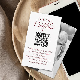 Scan Me Wedding RSVP QR Code Foto Begleitkarte