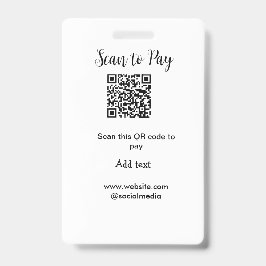 Scan-QR-Code bezahlen Fügen Sie E-Mail-Daten der W Ausweis