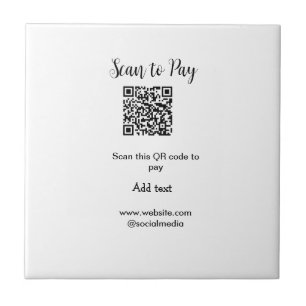 Scan-QR-Code bezahlen Fügen Sie E-Mail-Daten der W Fliese