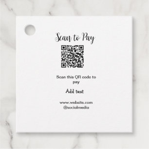 Scan-QR-Code bezahlen Fügen Sie E-Mail-Daten der W Geschenkanhänger