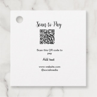 Scan-QR-Code bezahlen Fügen Sie E-Mail-Daten der W Geschenkanhänger