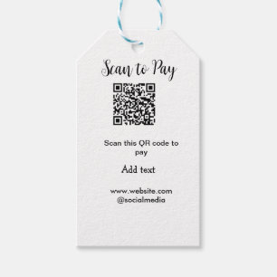 Scan-QR-Code bezahlen Fügen Sie E-Mail-Daten der W Geschenkanhänger