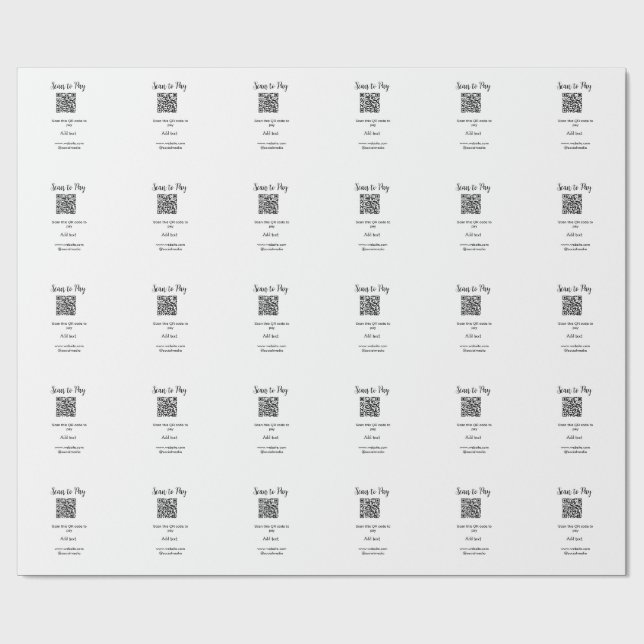 Scan-QR-Code bezahlen Fügen Sie E-Mail-Daten der W Geschenkpapier (Flach)