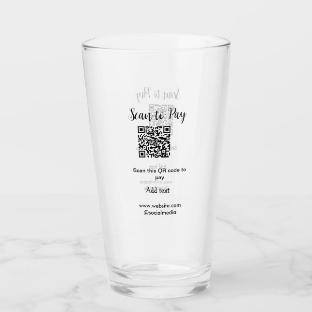 Scan-QR-Code bezahlen Fügen Sie E-Mail-Daten der W Glas (Vorderseite)