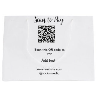 Scan-QR-Code bezahlen Fügen Sie E-Mail-Daten der W Große Geschenktüte