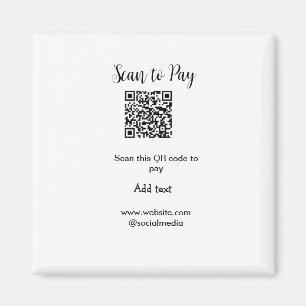 Scan-QR-Code bezahlen Fügen Sie E-Mail-Daten der W Magnet