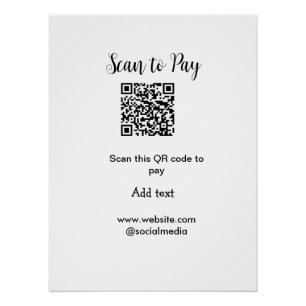 Scan-QR-Code bezahlen Fügen Sie E-Mail-Daten der W Poster