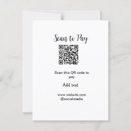 Scan-QR-Code bezahlen Fügen Sie E-Mail-Daten der W Postkarte