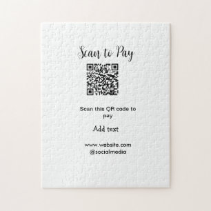 Scan-QR-Code bezahlen Fügen Sie E-Mail-Daten der W Puzzle