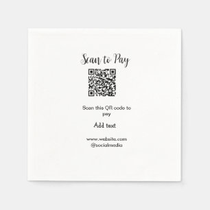 Scan-QR-Code bezahlen Fügen Sie E-Mail-Daten der W Serviette