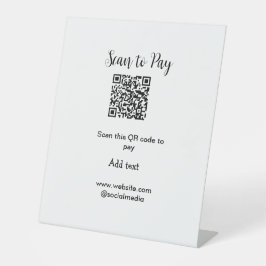 Scan-QR-Code bezahlen Fügen Sie E-Mail-Daten der W Sockelschild