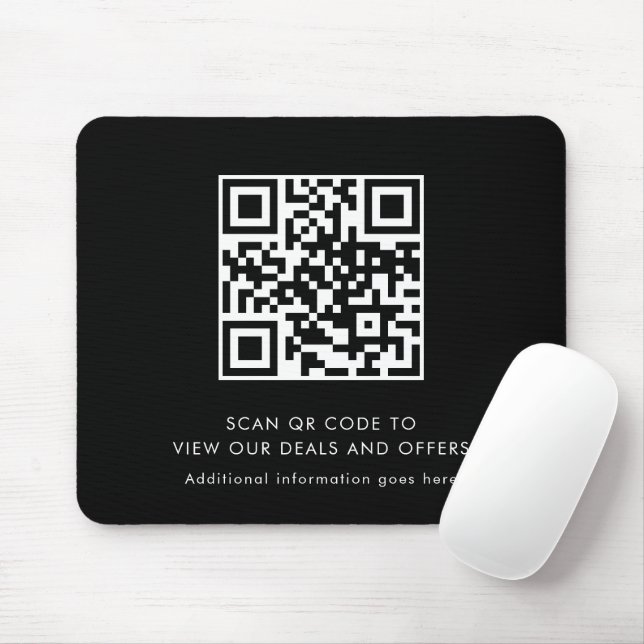Scan QR Code Modern Promotional Business Mousepad (Mit Mouse)