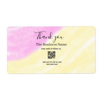 Scan QR to follow us thank you discount code pink