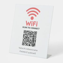 Scan to Connect Free Guest Wifi Sockelschild