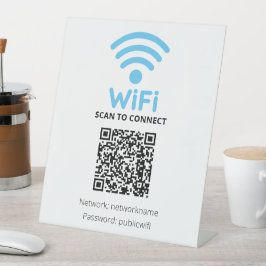 Scan to Connect Free Guest Wifi Sockelschild