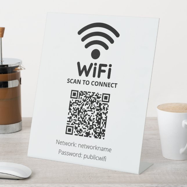 Scan to Connect Free Guest Wifi Sockelschild (In Situ)