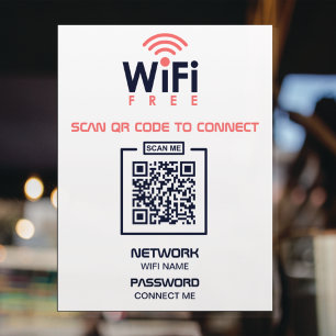 Scan to Connect l Coffee Shop Network Poster
