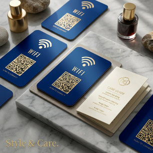 Scan-to-Connect-Navy-WiFi-Magnet mit QR-Code Magnet
