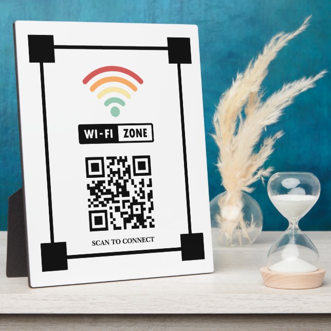 Scan to Connect QR Code WifiZone Fotoplatte (Seite)