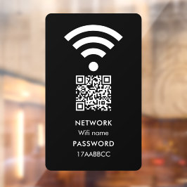 Scan to Connect Wifi Network QR Code Modern Black Fensteraufkleber