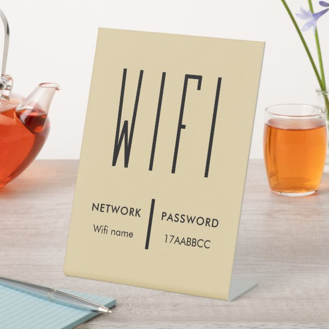 Scan to Connect Wifi Network QR Code Wifi Password Sockelschild (In Situ)