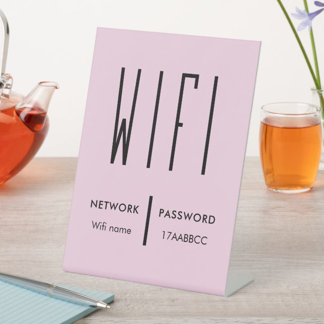 Scan to Connect Wifi Network QR Code Wifi Password Sockelschild (In Situ)