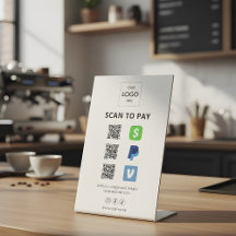 Scan to Pay Business Logo Qr Code Pedestzeichen