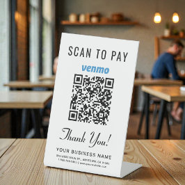Scan to Pay Venmo QR Code Sockelschild