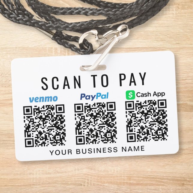 Scan to PayPal Venmo CashApp QR Codes Ausweis (Von Creator hochgeladen)