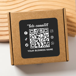 Scan zur Verbindung von QR-Code und benutzerdefini Quadratischer Aufkleber