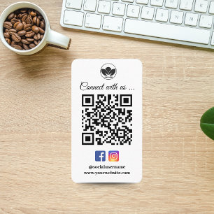 Scan zur Verbindung von Visitenkarten Instagram Visitenkarte