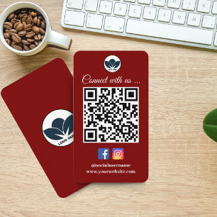 Scan zur Verbindung von Visitenkarten Instagram Visitenkarte