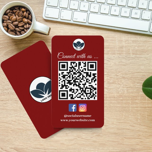 Scan zur Verbindung von Visitenkarten | Instagram  Visitenkarte (Scan to Connect Business Card | Instagram Facebook)