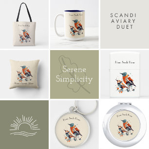 Scandi Aviary Duet, Brauch Pappteller