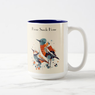 Scandi Aviary Duet, individuell Zweifarbige Tasse