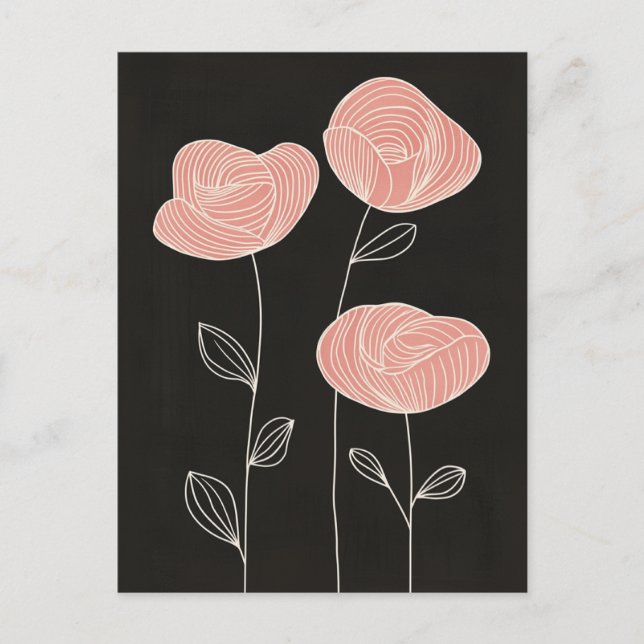 Scandi Bloom Nr. 305 Postkarte (Vorderseite)