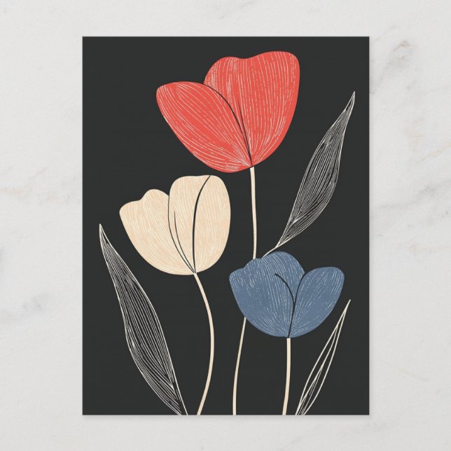 Scandi Bloom Nr. 320 Postkarte (Vorderseite)