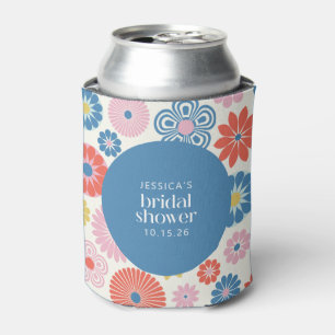 Scandi Boho Folk Blume Blue Brautparty Dosenkühler