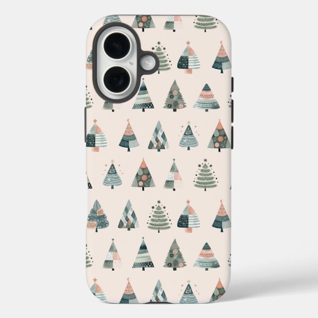 Scandi Christmas Trees iPhone Case (Rückseite)