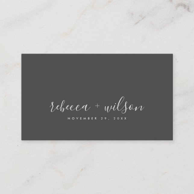 SCANDI CLEAN BLACK RUST MINIMAL WEDEN DANK VISITENKARTE (Vorderseite)