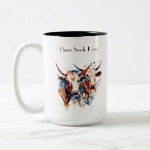 Scandi Farmhouse Rind, Brauch Zweifarbige Tasse