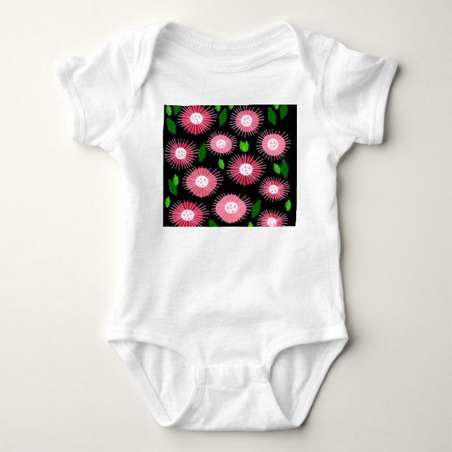 Scandi Flower Garden Baby Strampler (Vorderseite)