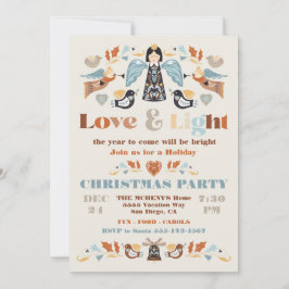 Scandi Folk Art Liebe und Light Christmas Party Einladung
