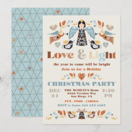 Scandi Folk Art Liebe und Light Christmas Party Einladung