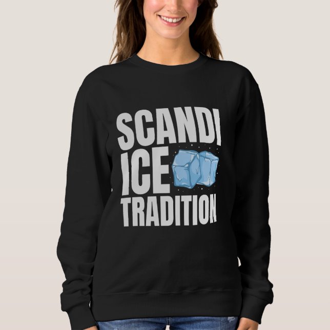 Scandi Ice Tradtion Eisbad Kälteeinbruch Sweatshirt (Vorderseite)