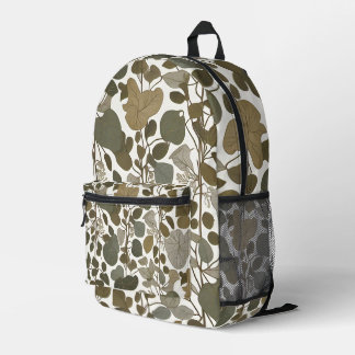 Scandi Leaf Flow Bedruckter Rucksack