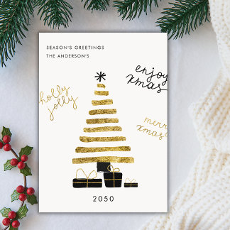 Scandi Nordic Minimal Holiday Greetings Christmas Feiertagskarte
