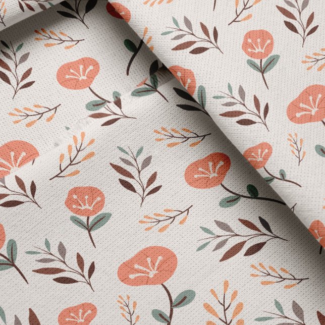 Scandi Red Poppies Fabric Stoff (Von Creator hochgeladen)